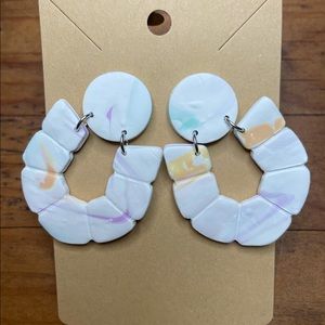 Pastel Statement polymer Clay earrings